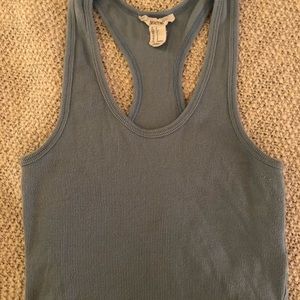 Forever 21 Baby Blue Racerback Crop Top